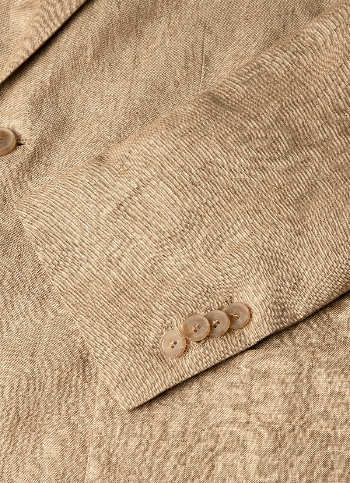 Men's Linen Blazer in Dune Melange