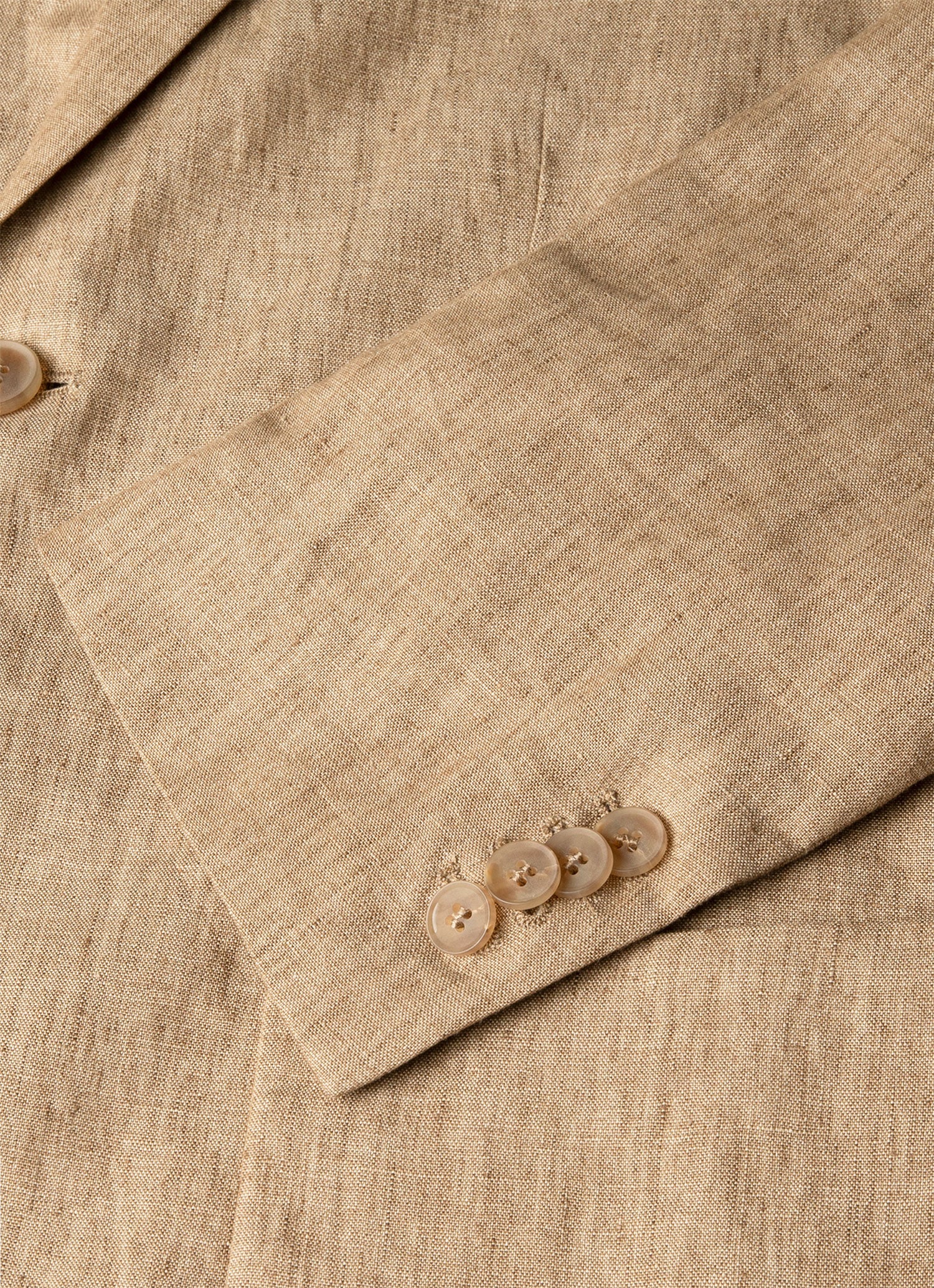 Men's Linen Blazer in Dune Melange