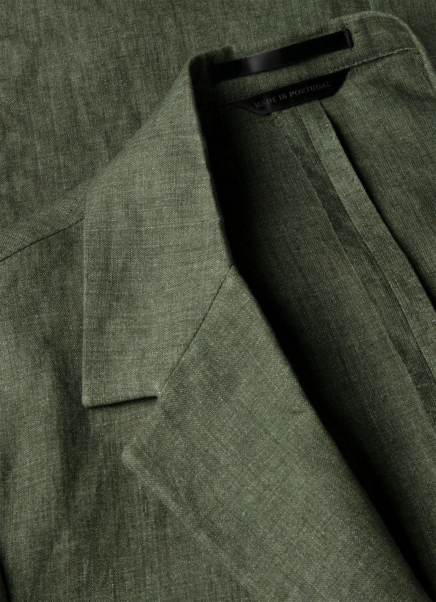 Men's Linen Blazer in Hunter Green
