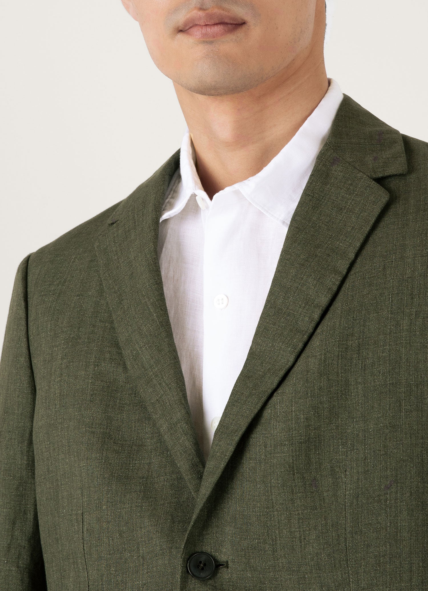 Men's Linen Blazer in Hunter Green | Sunspel