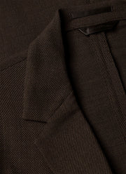 Men's Textured Wool Two-Piece Suit in Truffle