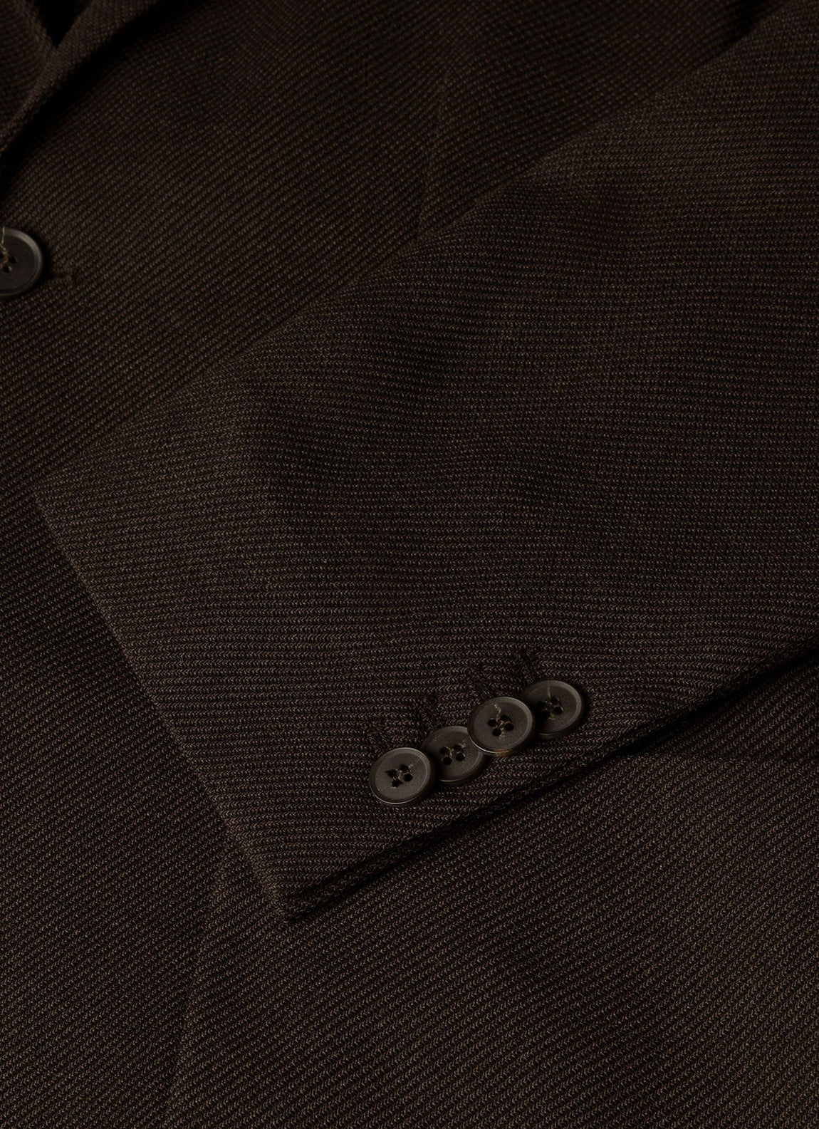 Men's Textured Wool Two-Piece Suit in Truffle
