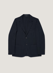 Men's Textured Wool Two-Piece Suit in Navy