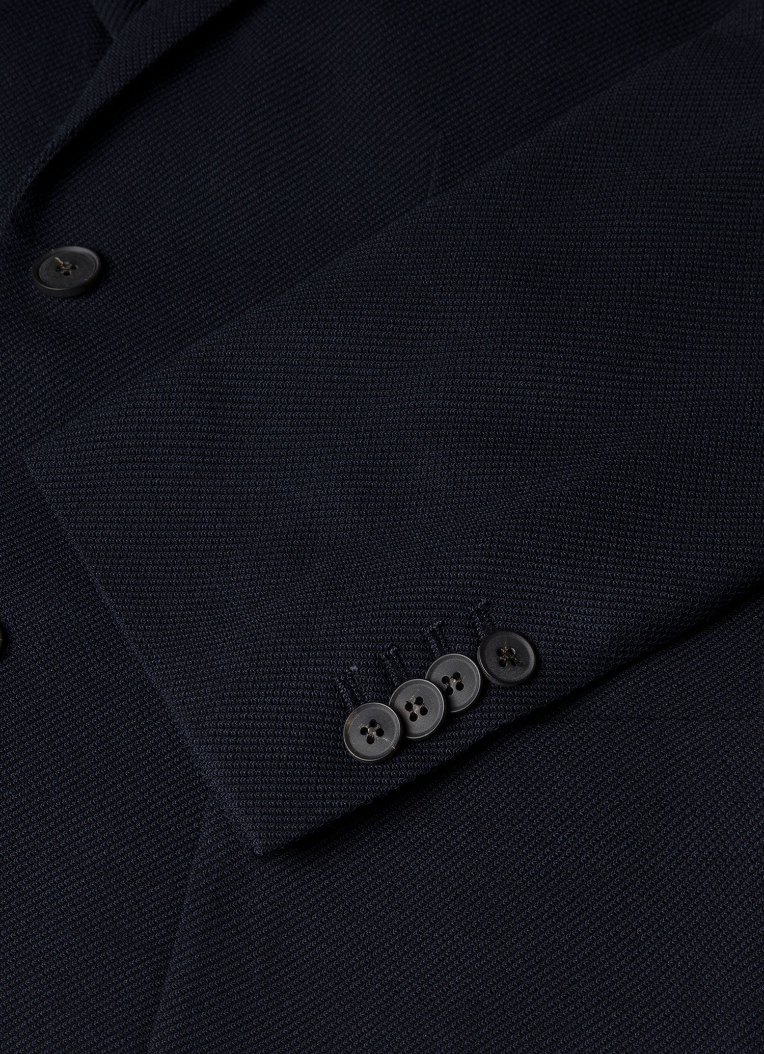 Men's Textured Wool Blazer in Navy | Sunspel