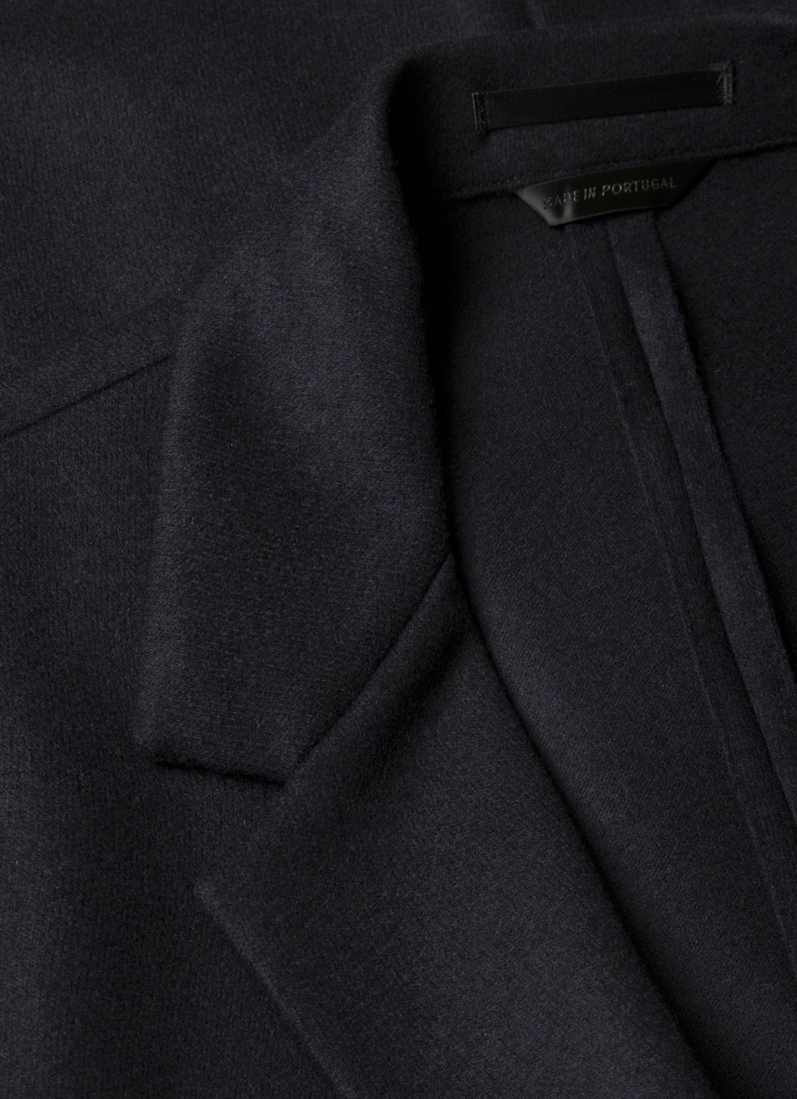 Men's Boiled Wool Two-Piece Suit in Navy