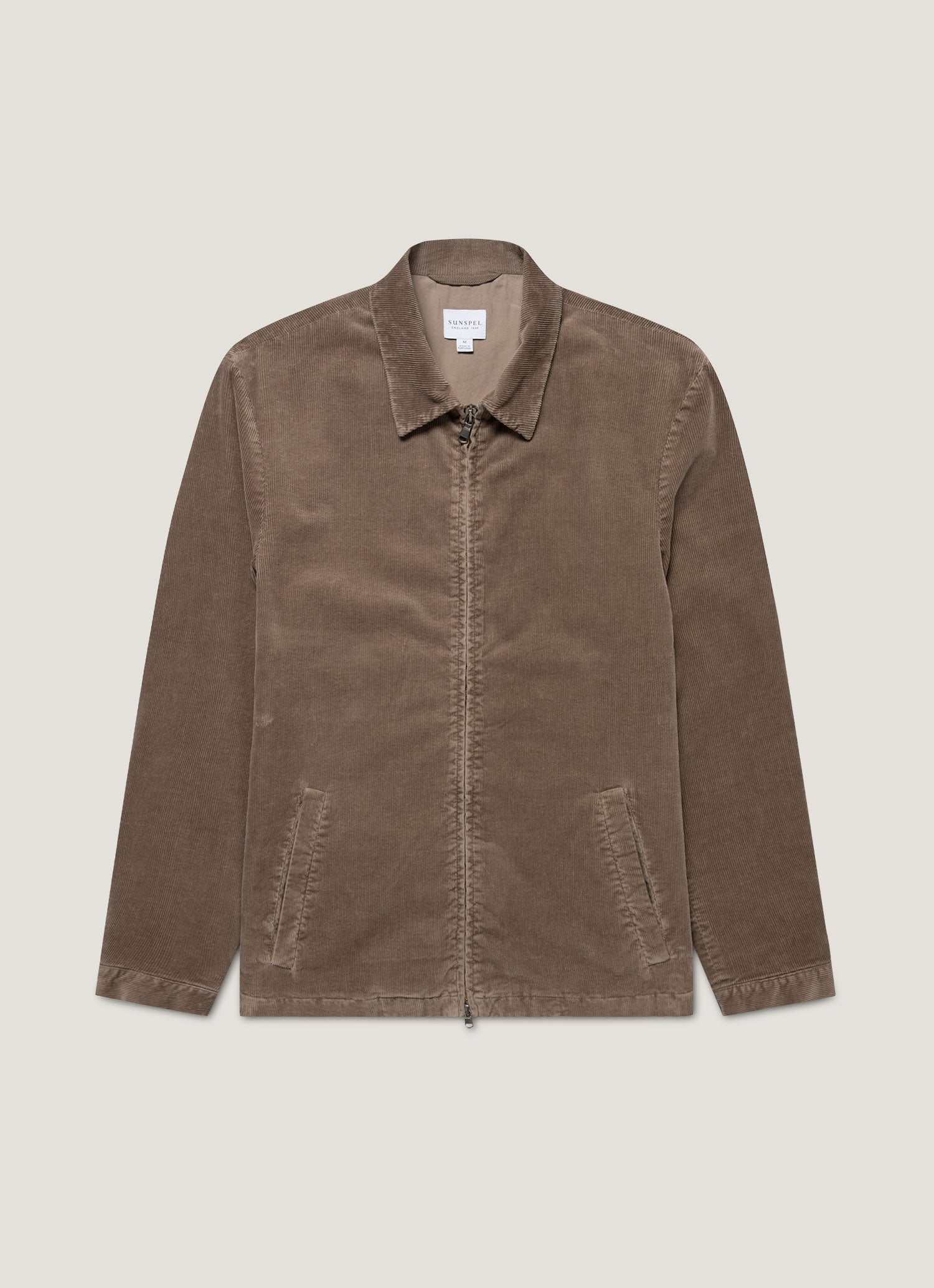 Men's Corduroy Harrington Jacket in Bark | Sunspel