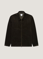 Men's Corduroy Harrington Jacket in Dark Green