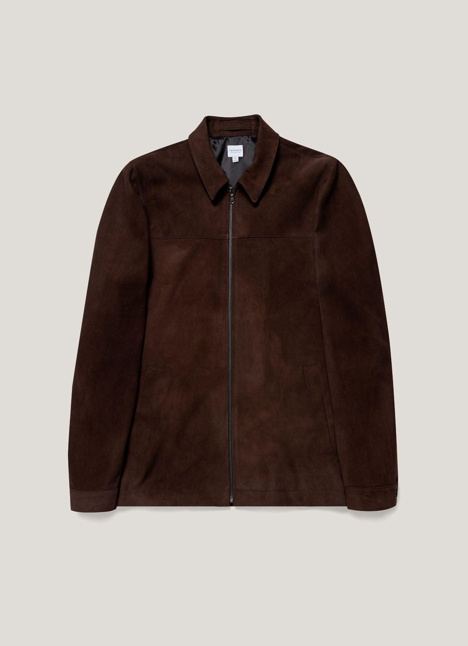 Men's Suede Harrington Jacket in Cocoa | Sunspel