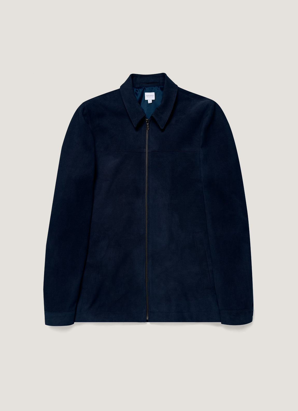 Men's Suede Harrington Jacket in Navy