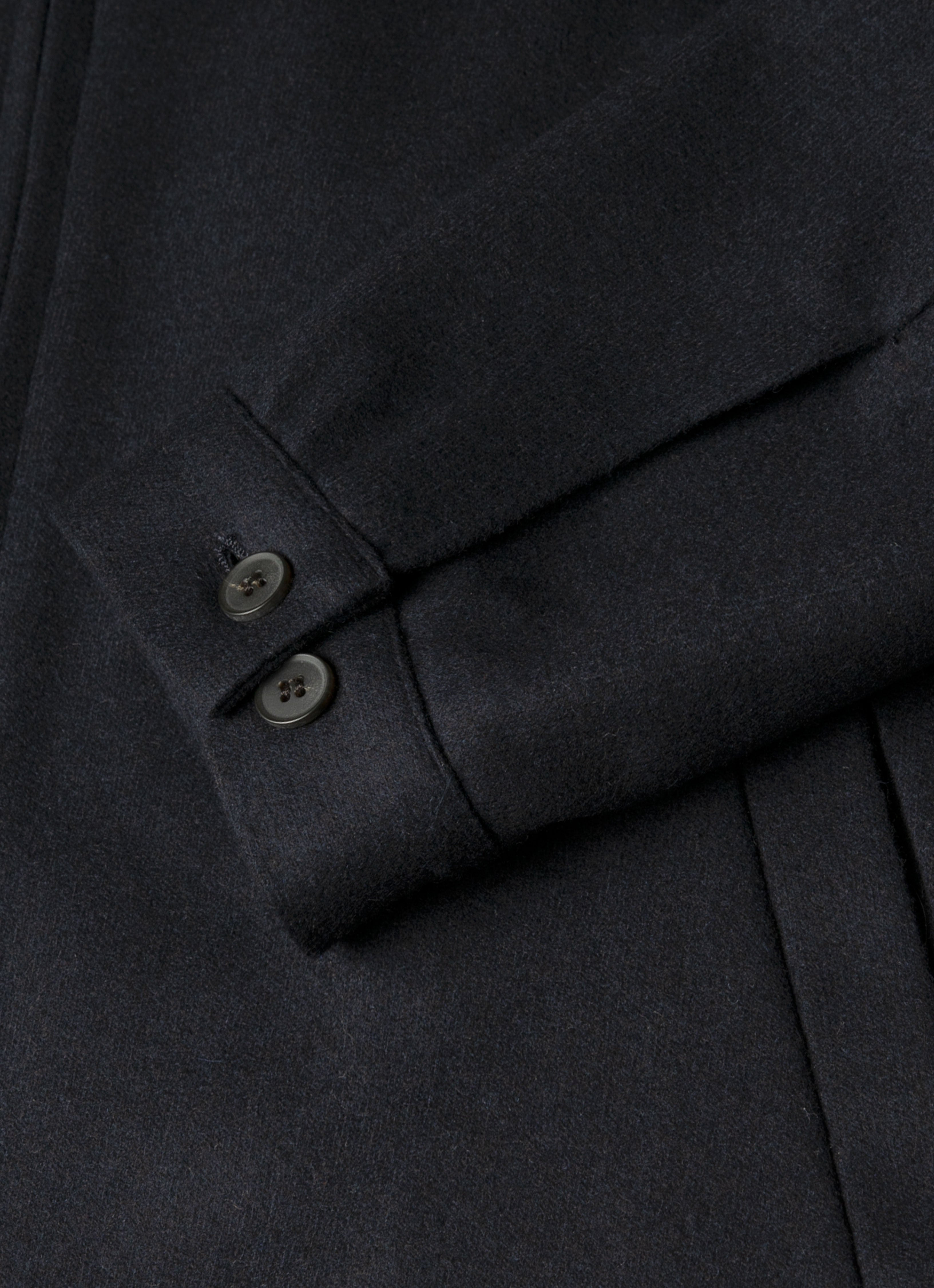 Men's Boiled Wool Harrington Jacket in Navy | Sunspel