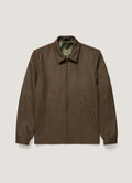 Men's Boiled Wool Harrington Jacket in Loden Green
