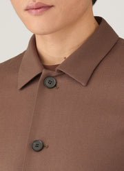 Men's Wool Twill Jacket in Light Brown
