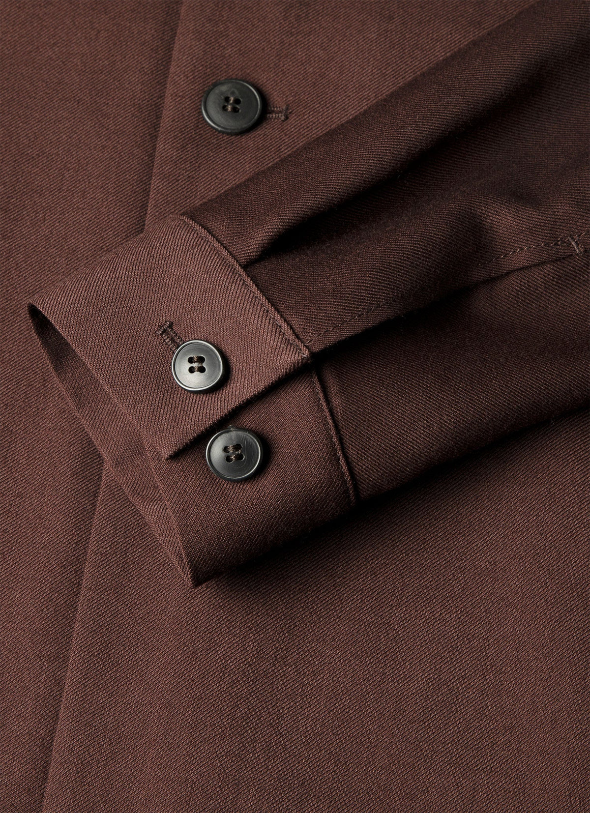 Men's Wool Twill Jacket in Dark Chocolate