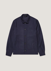 Men's Wool Twill Jacket in Navy