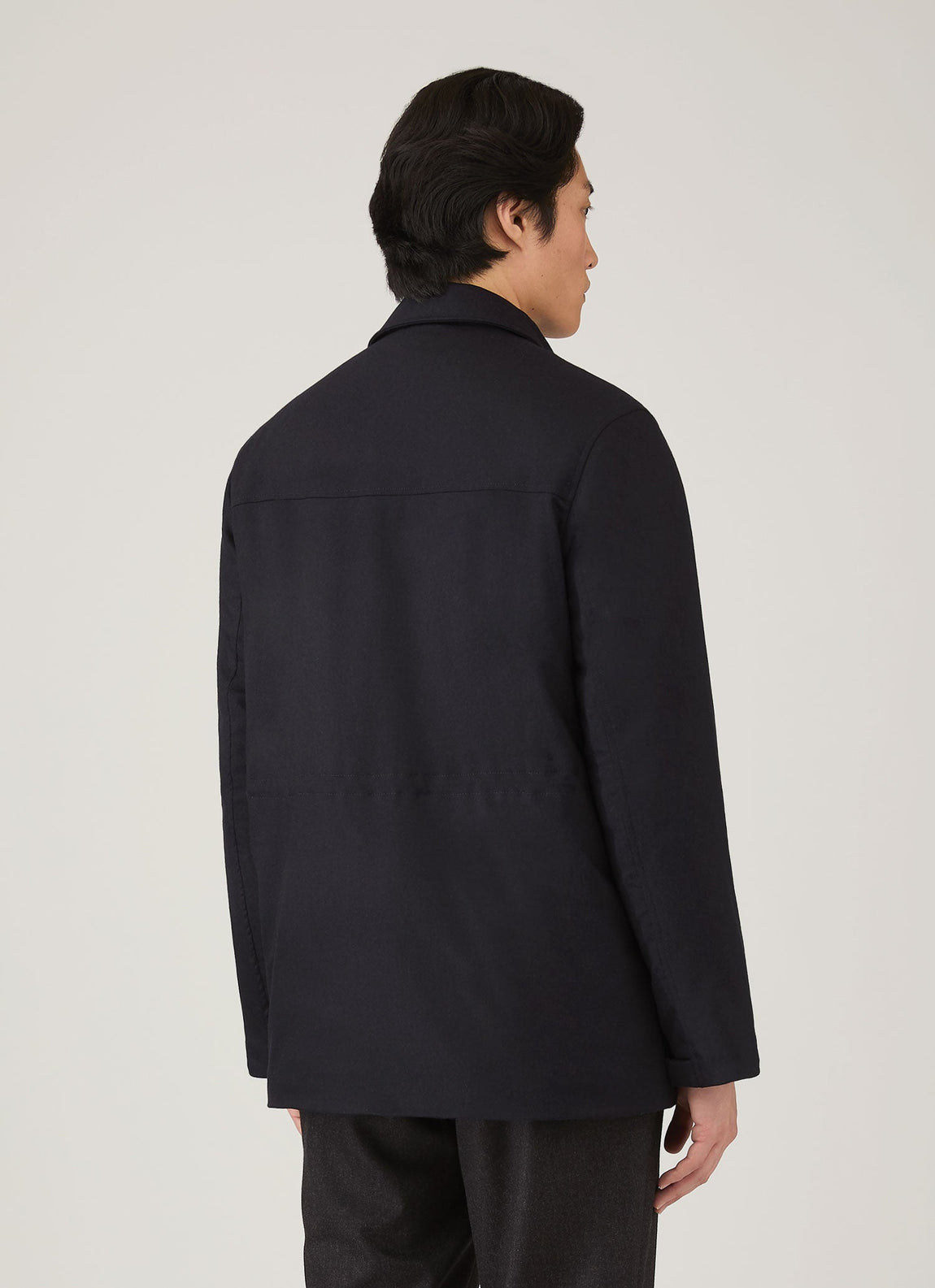 Men's Wool Cashmere Field Jacket in Navy
