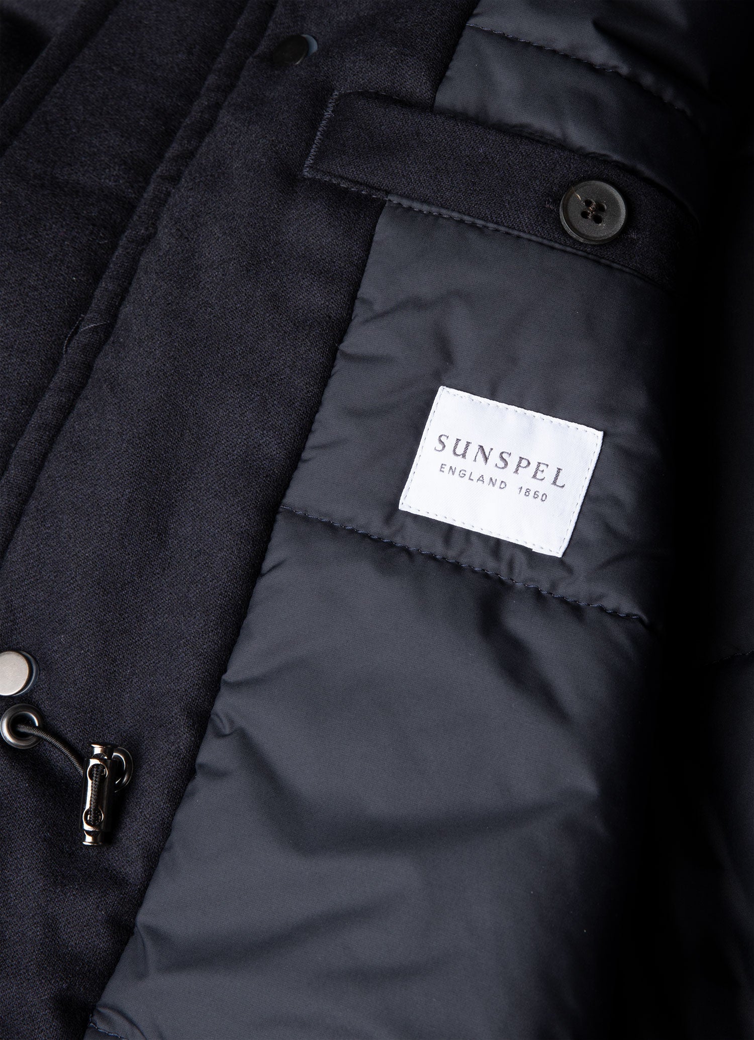 Men's Wool Cashmere Field Jacket in Navy | Sunspel Men's Wool Cashmere Field Jacket in Navy | Sunspel