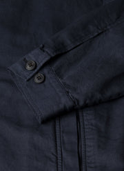 Men's Cotton Linen Jacket in Navy
