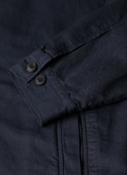 Men's Cotton Linen Jacket in Navy