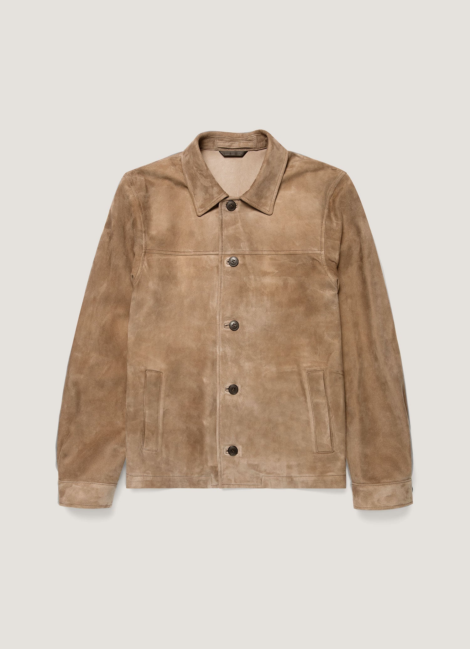 Men's Suede Jacket in Light Tan | Sunspel