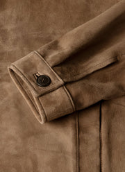 Men's Suede Jacket in Light Tan