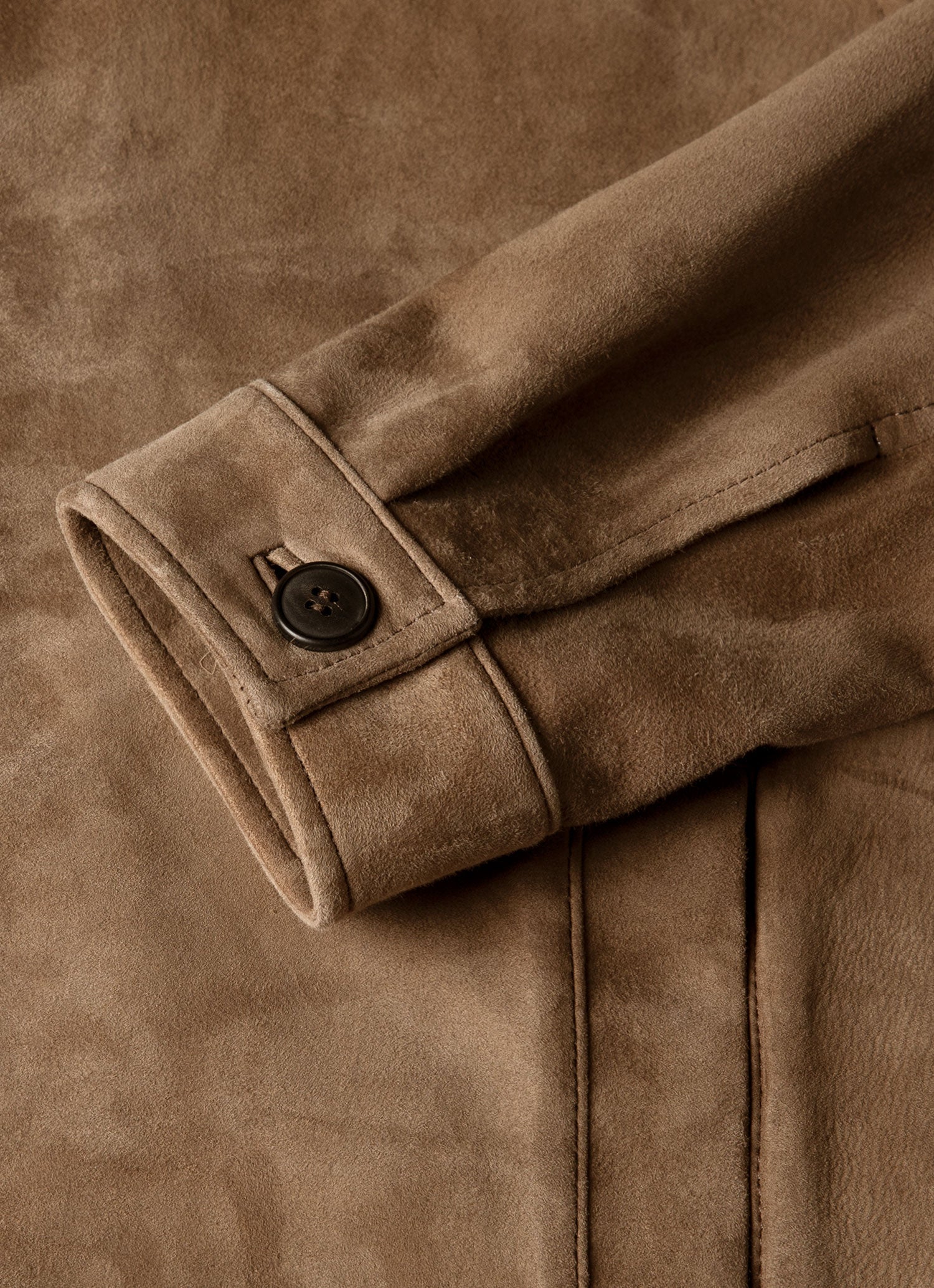 Men's Suede Jacket in Light Tan | Sunspel