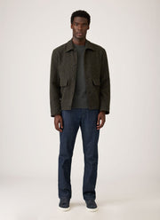 Men's Tweed Field Jacket in Loden Green