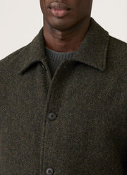 Men's Tweed Field Jacket in Loden Green
