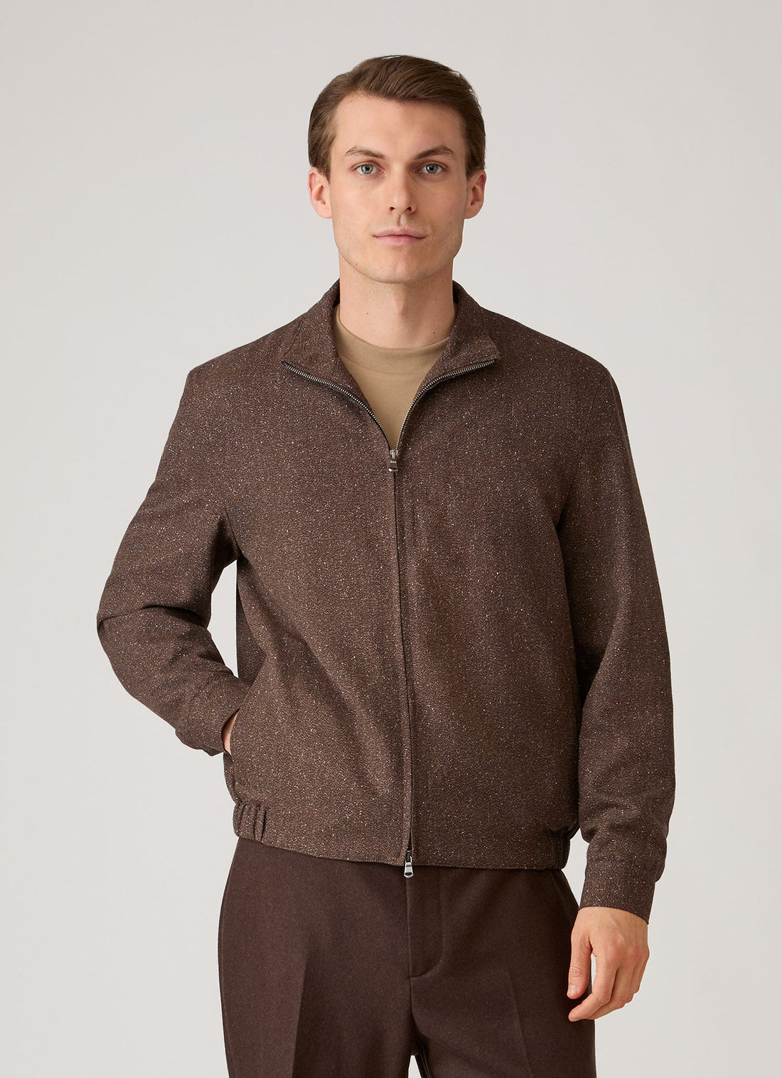 Donegal Tweed Zip Jacket