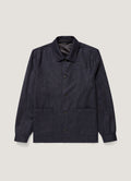 Men's Wool Twill Chore Jacket in Slate Blue Melange