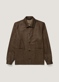 Men's Wool Twill Chore Jacket in Loden Green Melange