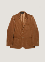 Men's Corduroy Two-Piece Suit in Dark Beige
