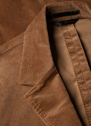 Men's Corduroy Two-Piece Suit in Dark Beige