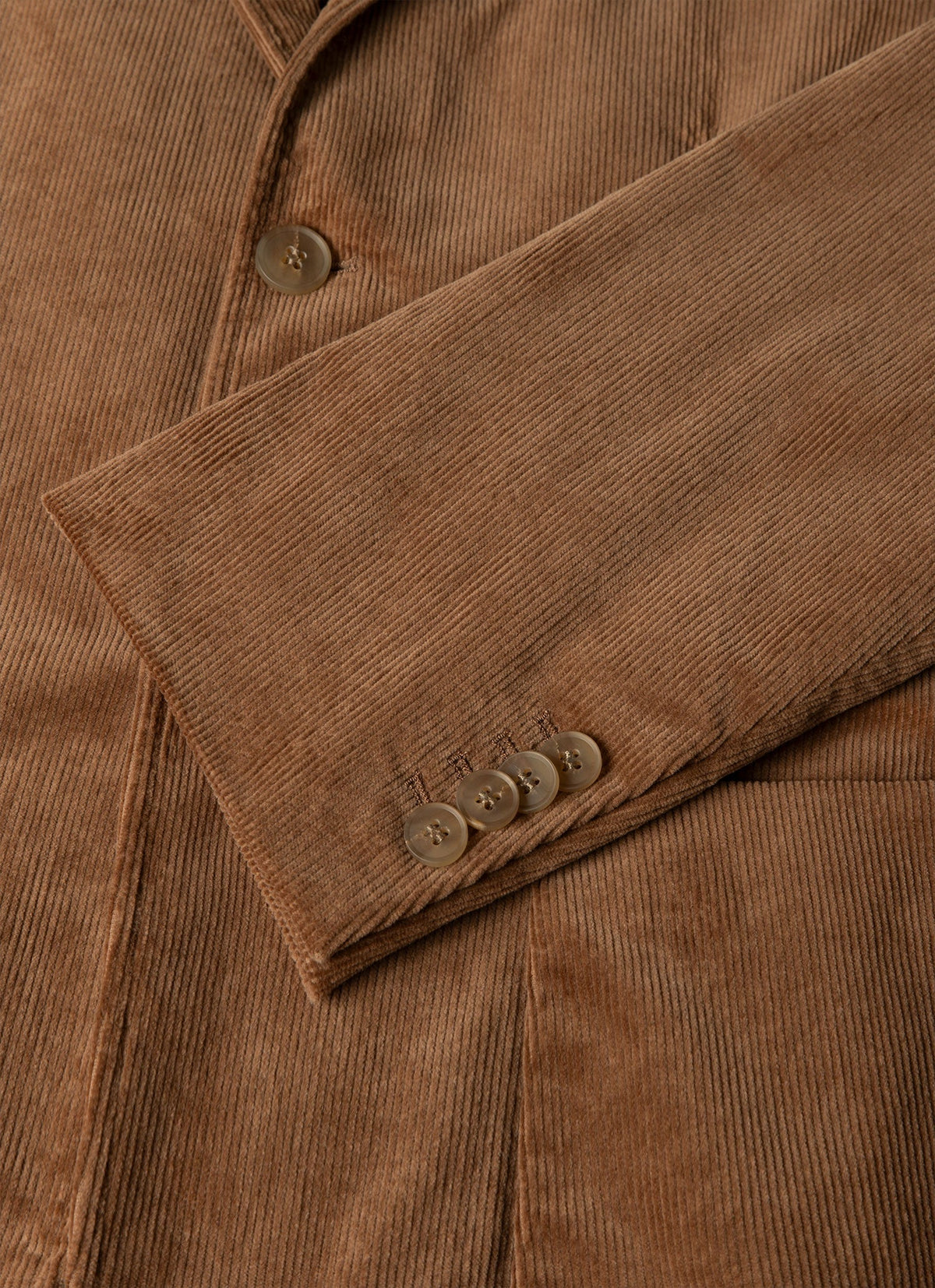 Men's Corduroy Two-Piece Suit in Dark Beige