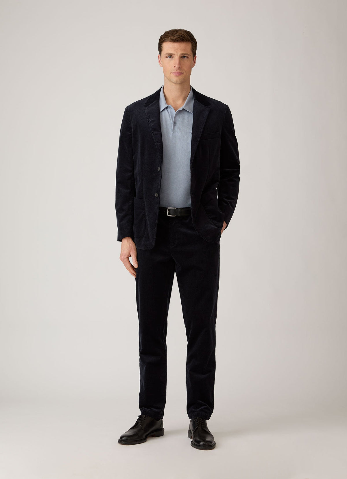 Men's Corduroy Two-Piece Suit in Navy