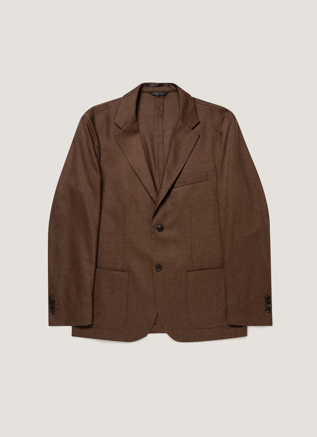 Men's Wool Cashmere Flannel Blazer in Light Brown Melange