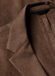 Men's Wool Cashmere Flannel Two-Piece Suit in Light Brown Melange