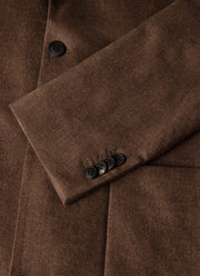 Men's Wool Cashmere Flannel Two-Piece Suit in Light Brown Melange