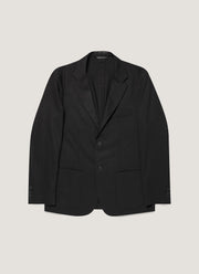 Men's Wool Cashmere Flannel Two-Piece Suit in Charcoal Melange