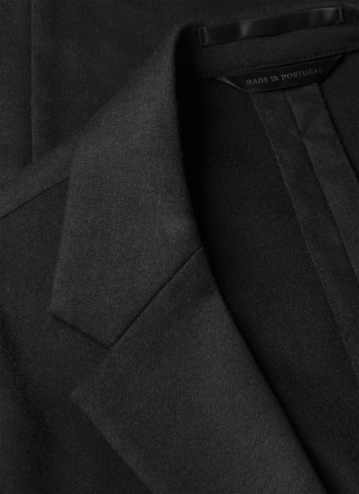 Men's Wool Cashmere Flannel Two-Piece Suit in Charcoal Melange