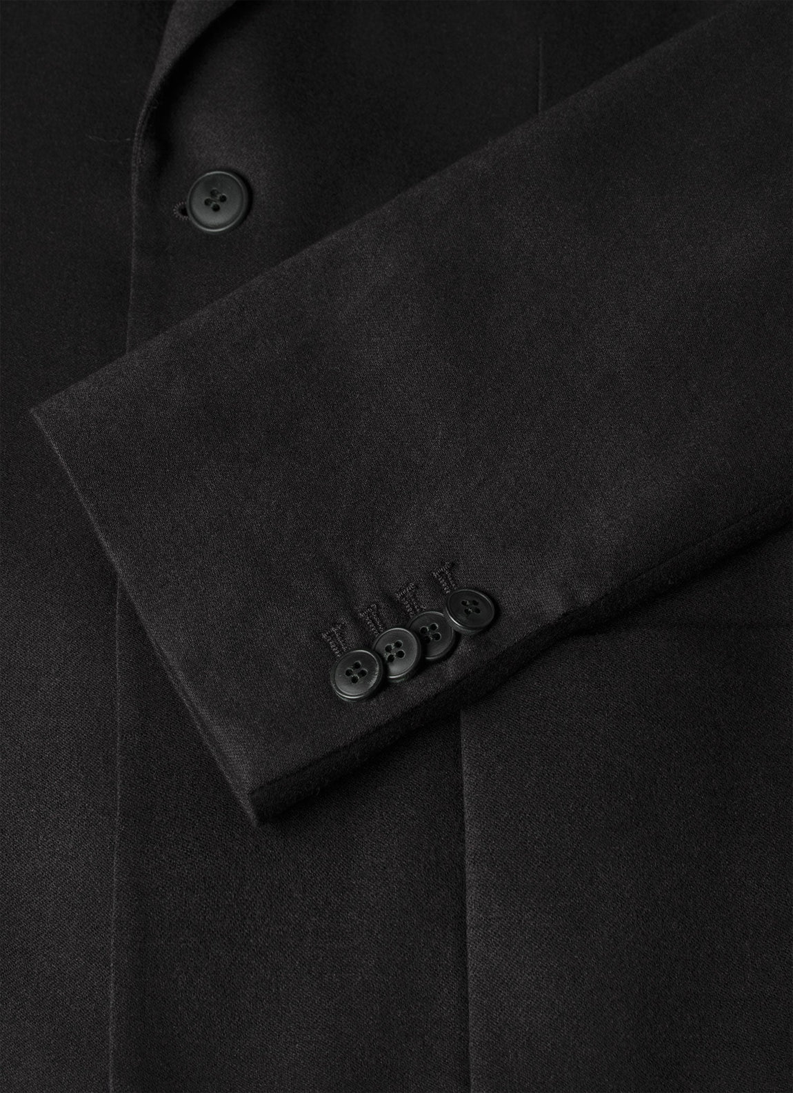 Men's Wool Cashmere Flannel Two-Piece Suit in Charcoal Melange