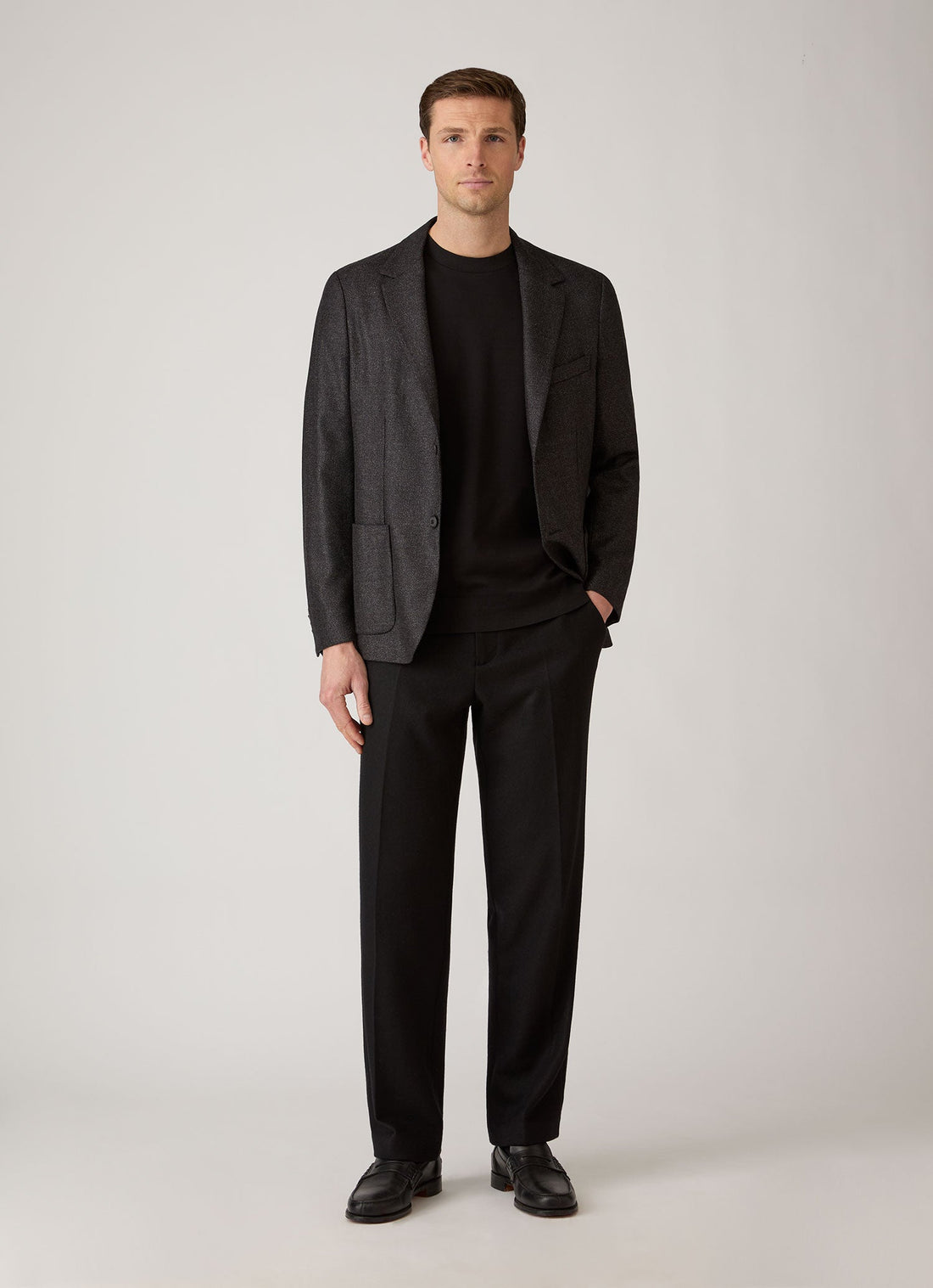 Wool Silk Tweed Blazer
