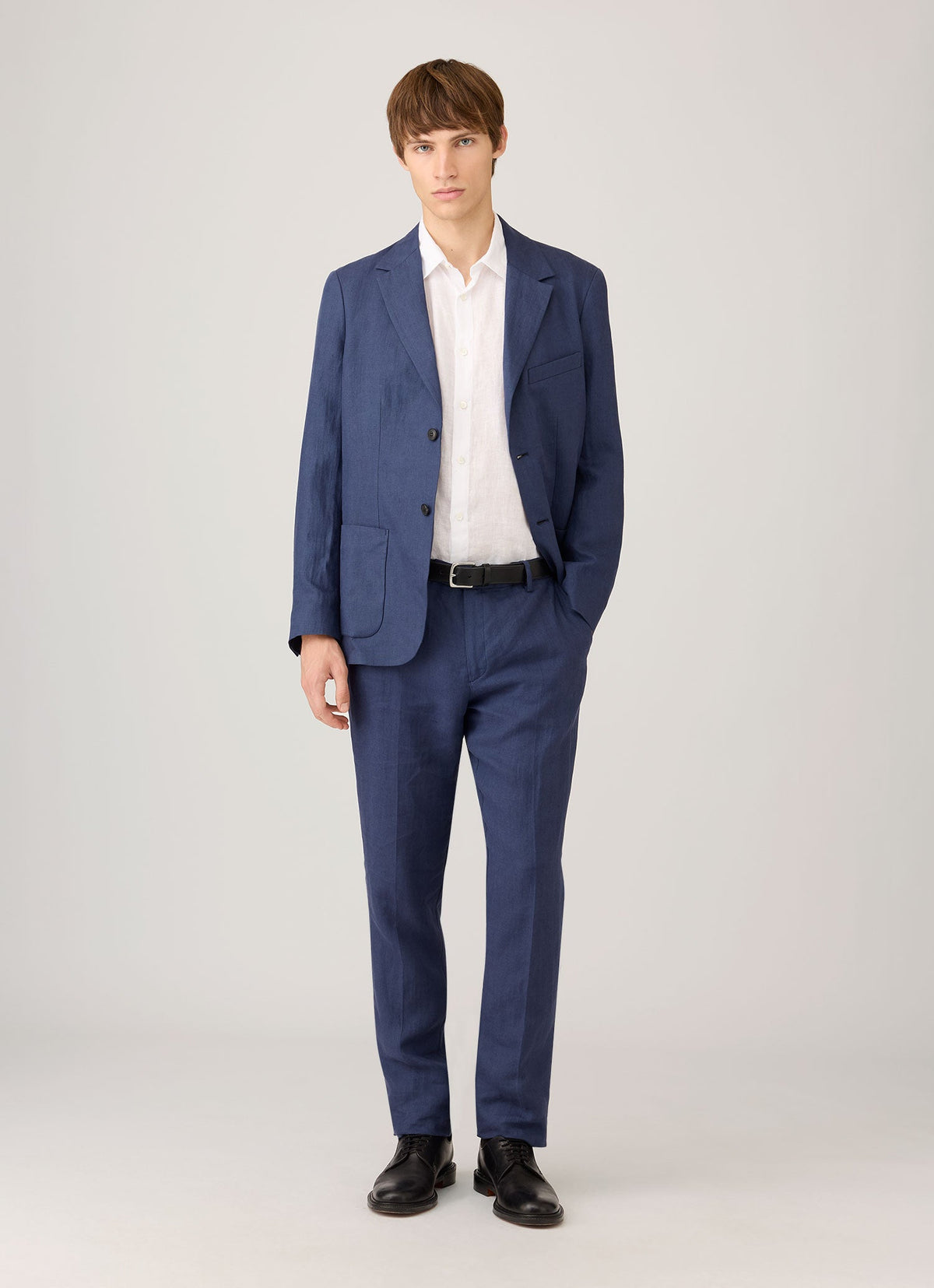 Men's Linen Trouser in Light Navy