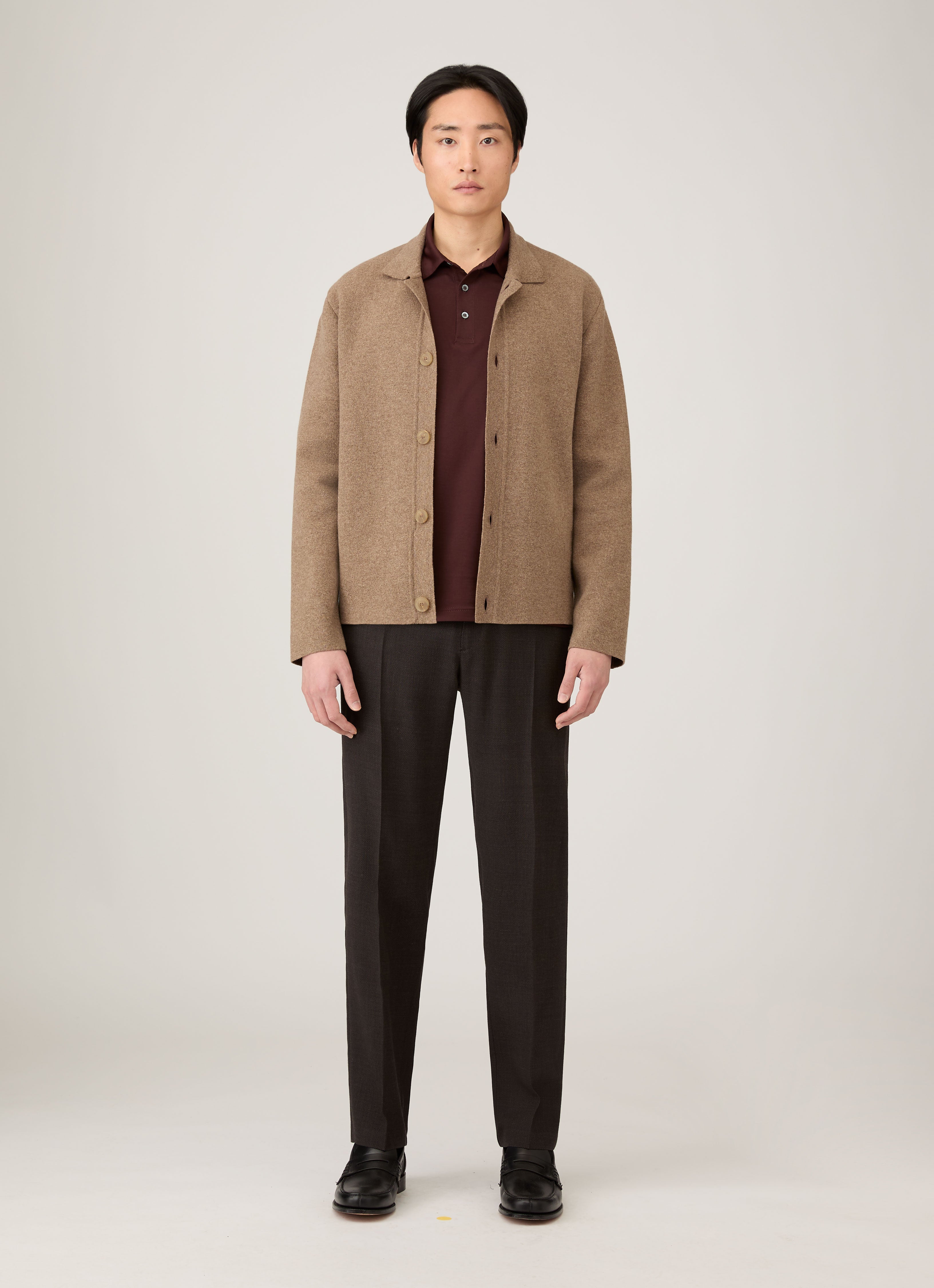 ジャケット・アウター DOUBLE TWILL DOUBLE JACKET Men's Double Faced Jacket in Mink | Sunspel