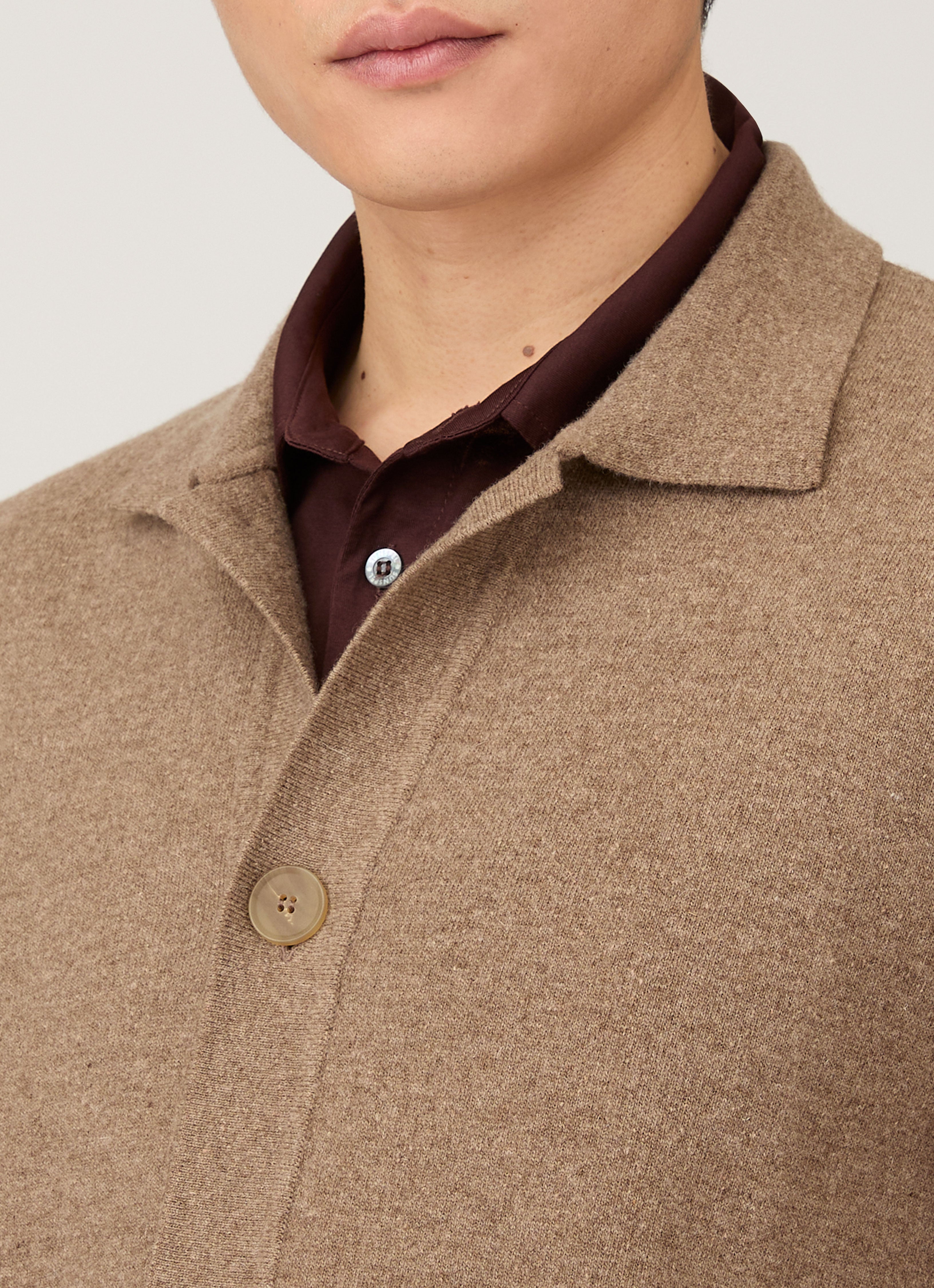 Men's Double Faced Jacket in Mink | Sunspel