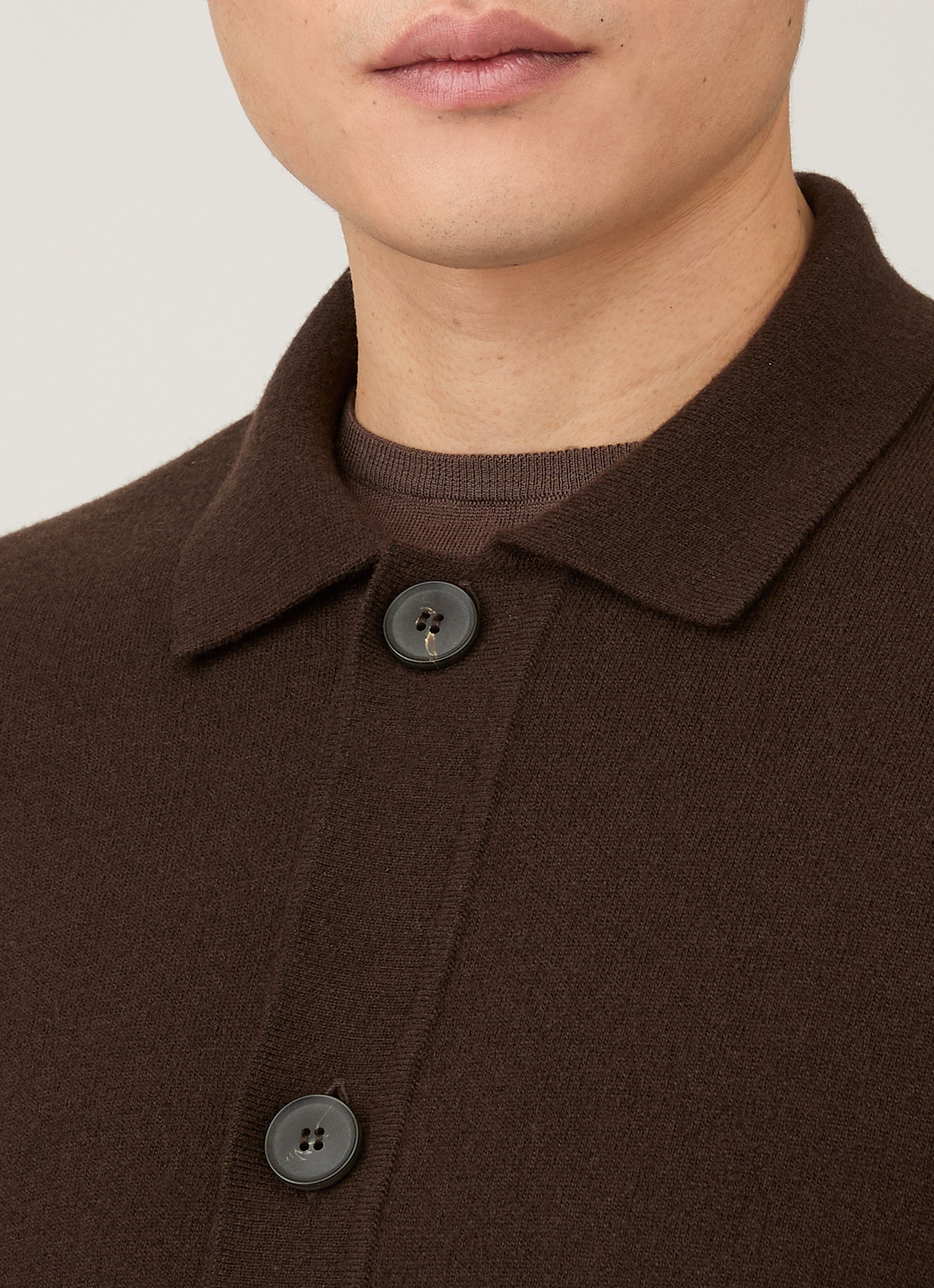 Men's Double Faced Jacket in Truffle