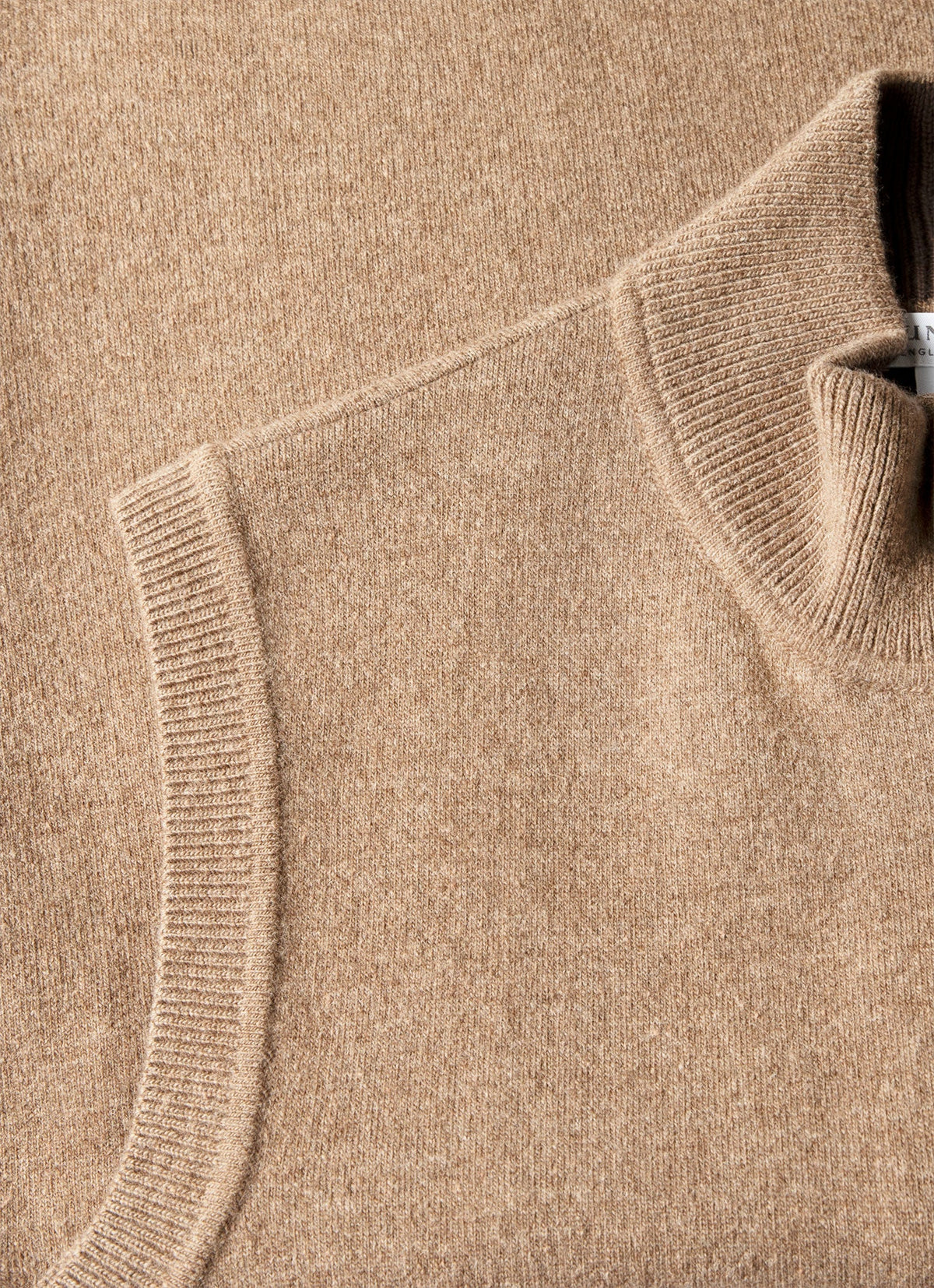 Men's Merino Cotton Double Faced Gilet in Dark Beige