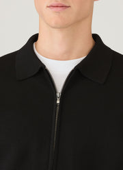 Men's Merino Milano Zip Jacket in Black