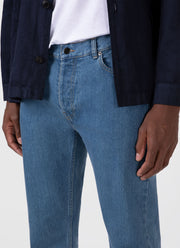 Men's Regular Fit Jeans in Mid Wash Denim