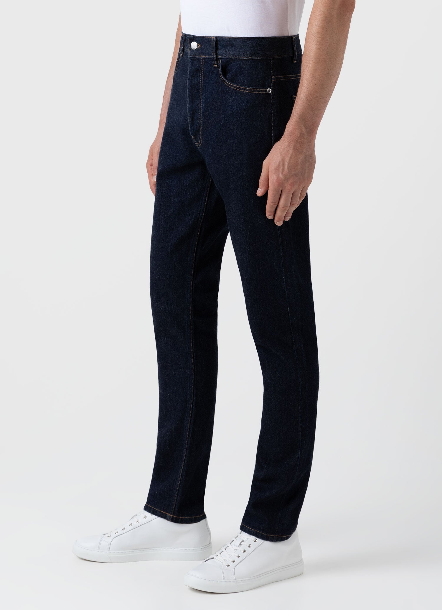 Men's Slim Fit Jean in Denim Rinse Wash | Sunspel