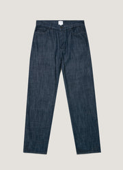 Men's Japanese Denim Jeans in Rinse Wash Denim